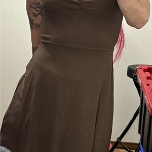 wild fable Chocolate Brown Sleeveless Mini Dress